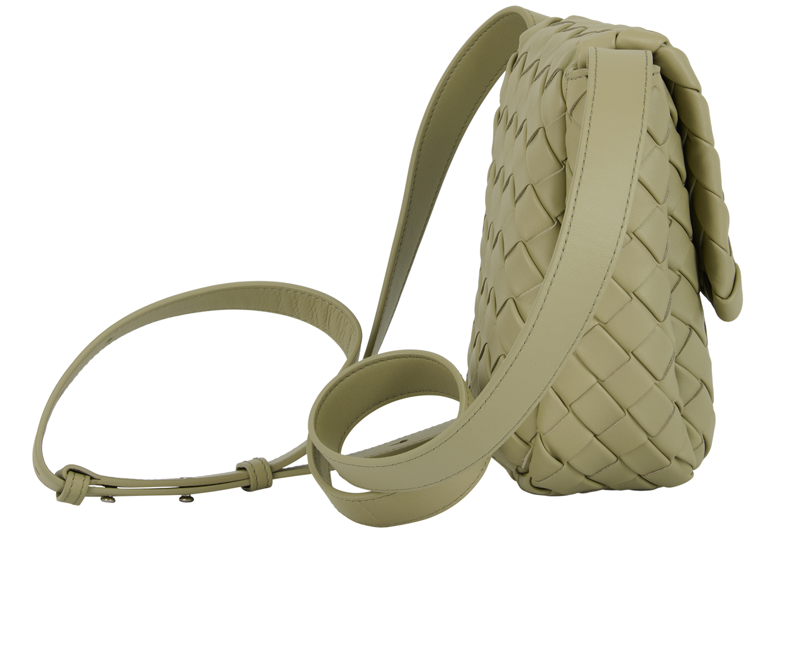 Mini Vertical Cobble Crossbody, &pound;795, Handbags, Green, Leather, Side view